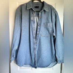 ASOS DESIGN Original denim shirt in mid wash